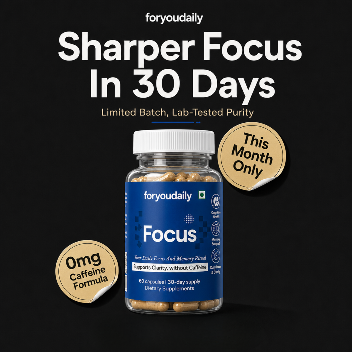 Focus — Brahmi & Ashwagandha Capsules