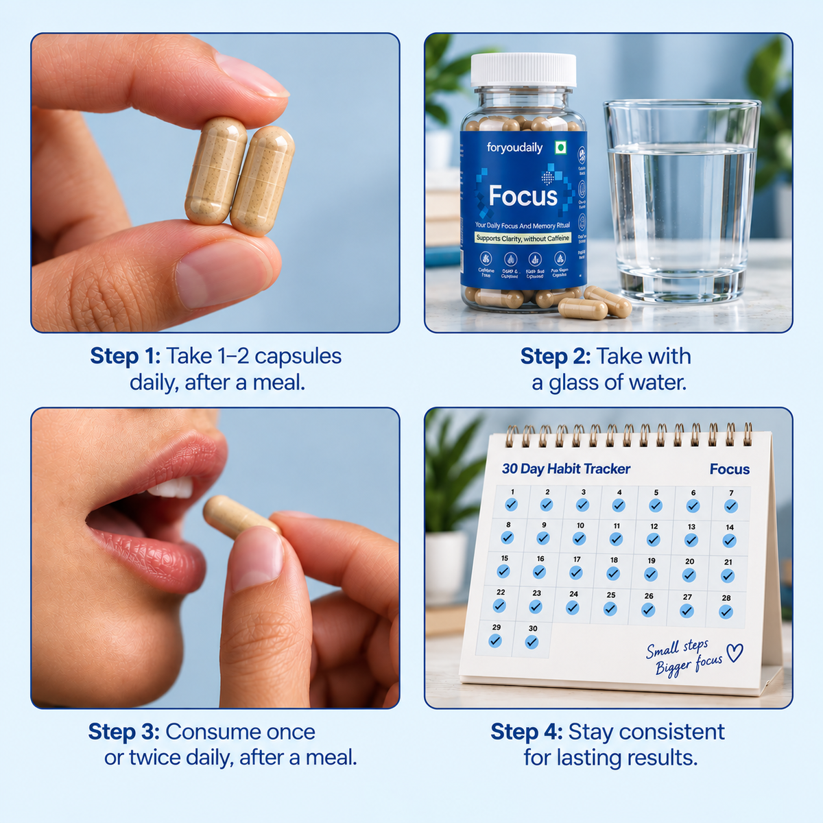 Focus — Brahmi & Ashwagandha Capsules