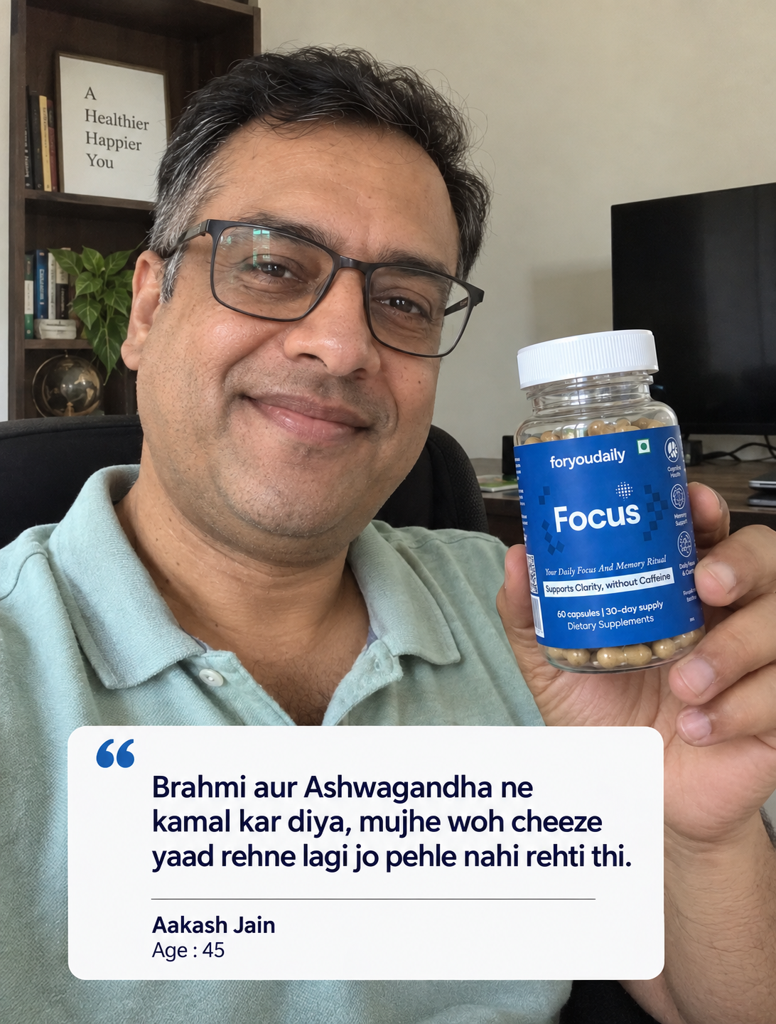 Focus — Brahmi & Ashwagandha Capsules